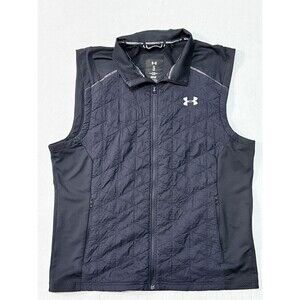UNDER ARMOUR ColdGear Reactor Insulated Vest Mens XL Black Golf Loose Fit